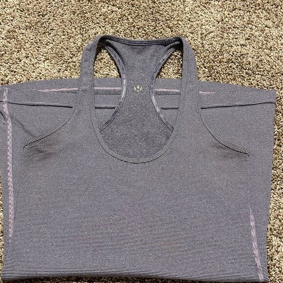 Lululemon Women's XS Purple Striped Racerback Tank Top Sleeveless - Picture 3 of 8